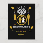 Original Funny Verlobung Glückwunsch Postkarte (Vorderseite)