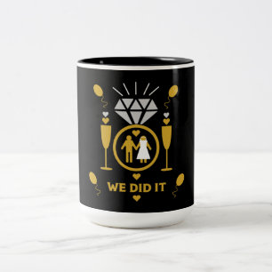 Original Funny Verlobung Glückwunsch Zweifarbige Tasse