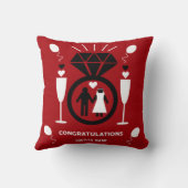 Original Funny Verlobung Herzlichen Glückwunsch Ge Kissen (Rückseite)