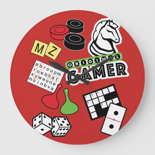 Original Gamer Clock Große Wanduhr (Vorderseite)