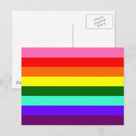 Original-Gay Pride-Flag Postkarte (Vorne/Hinten)