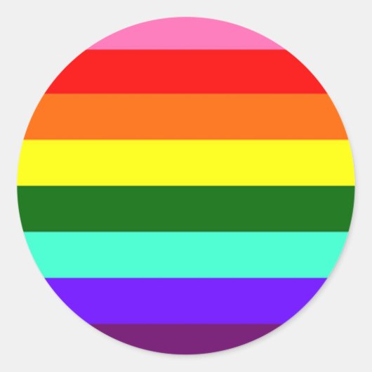 Original-Gay Pride-Flag Runder Aufkleber (Vorderseite)