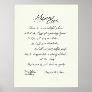 Original Gedicht & Kunst vom Glauben zu Glaubensmi Poster