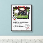 Original Gedicht Pet Memorial mit Cat's Foto Leinwanddruck (Insitu (Holzboden))