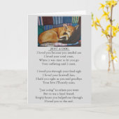 Original-Gedichtkarte für Hunde und Haustiere Beil Karte (Gelbe Blume)