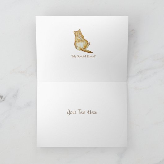 Original-Gedichtkarte für Katzen und Beileid Karte (Innenseite)