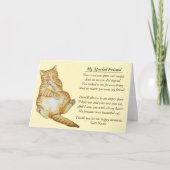 Original-Gedichtkarte für Katzen und Beileid Karte (Vorderseite)