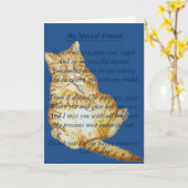 Original-Gedichtkarte für Katzen und Beileid Karte (Gelbe Blume)