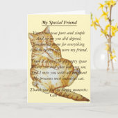 Original-Gedichtkarte für Katzen und Beileid Karte (Gelbe Blume)