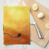 Original Gemälde Katze Vietnamesisch Neujahr 2023  Geschirrtuch (Viertel Falte)