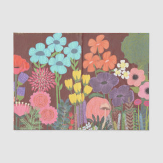 Original gemaltes Blumengarten Seidenpapier