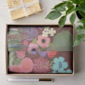 Original gemaltes Blumengarten Seidenpapier (Geschenk)