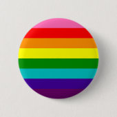 Original Gilbert Baker Rainbow Gay Pride Flag Button (Vorderseite)
