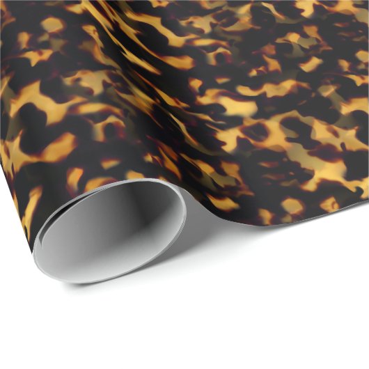 Original Gold und Brown Tortoiseshell Nahtlose Rep Geschenkpapier (Rolleneckpunkt)