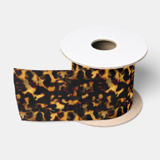 Original Gold und Brown Tortoiseshell Nahtlose Rep Satinband