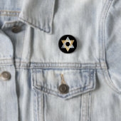 Original goldsilberne Star des David-Symbols Button (Beispiel)