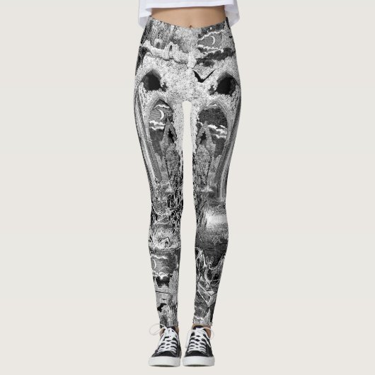 Original Gothic Vampires Krypt Graves Flechtschale Leggings (Vorderseite)