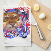 Original Graffiti Stil Tiger Chinesisch Jahr Zodia Geschirrtuch (Viertel Falte)