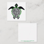 Original Grafik - Sea TURTLE - Erhaltung - Mitteilungskarte (Vorne/Hinten)