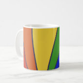 Original Grafikdesign Regenbogen, LGBTQ Kaffeetasse (Vorderseite Links)