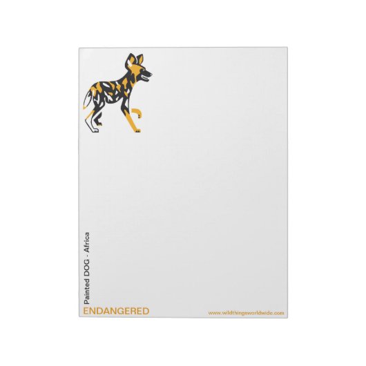 Original grafisch - gestrichener Hund - gefährdete Notizblock (Rotiert)
