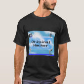 Original Hacker Custom Text Windows 95 Theme T-Shirt (Vorderseite)