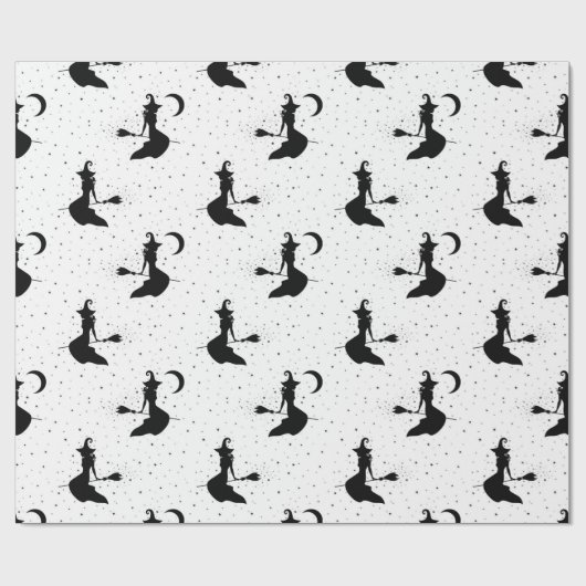 Original Halloween Witch Pattern Geschenkpapier (Flach)