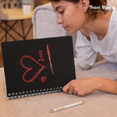 Original Hand Gezeichnet Liebe Herz Modernes Minim Notizblock