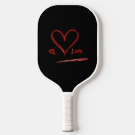 Original Hand Gezeichnet Liebe Herz Modernes Minim Pickleball Schläger