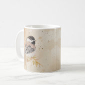 Original Hand Painted Watercolor Chickadee Bird Kaffeetasse (Vorderseite Links)
