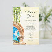 Original handbemalt Wasserfarbenalte Stadt Mexiko Dankeskarte (Stehend Vorderseite)