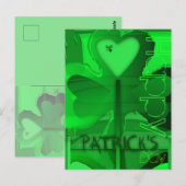Original Happy St Patrick's Day Postcard Postkarte (Vorne/Hinten)