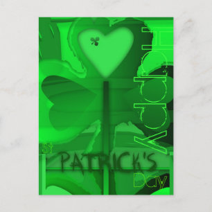 Original Happy St Patrick's Day Postcard Postkarte