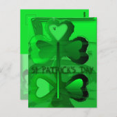 Original Happy St Patrick's Day V Postkarte (Vorne/Hinten)