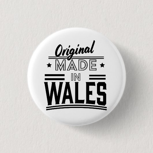 Original hergestellt aus Wales Stainless Steel Wat Button (Vorderseite)