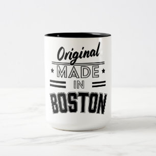 Original hergestellt in Boston Logo Zweifarbige Tasse