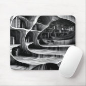 Original High Contrast Grayscale Relief Mousepad (Mit Mouse)