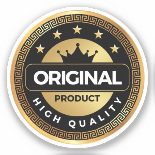 Original Hight Quality l Golden und Schwarz Aufkleber (Vorderseite)
