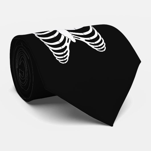 Original Horror Ribcage eines Skeletts Halloween Krawatte (Gerollt)
