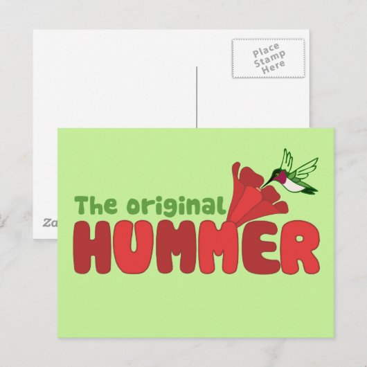 Original Hummer Postkarte (Vorne/Hinten)