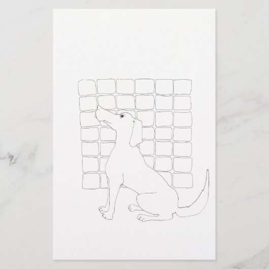 Original Hund Zeichnend Chinesischer Hund Jahr 201 Briefpapier (Vorderseite)