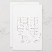 Original Hund Zeichnend Chinesischer Hund Jahr 201 Briefpapier (Vorne/Hinten)