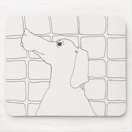 Original Hund Zeichnend Chinesischer Hund Jahr 201 Mousepad (Vorne)