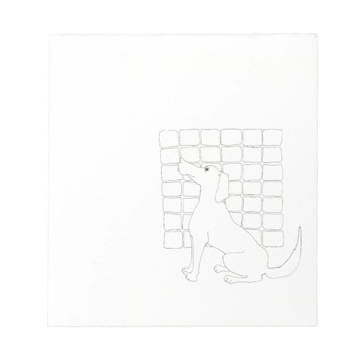 Original Hund Zeichnend Chinesischer Hund Jahr 201 Notizblock (Vorderseite)