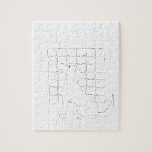 Original Hund Zeichnend Chinesischer Hund Jahr 201 Puzzle (Vertikal)