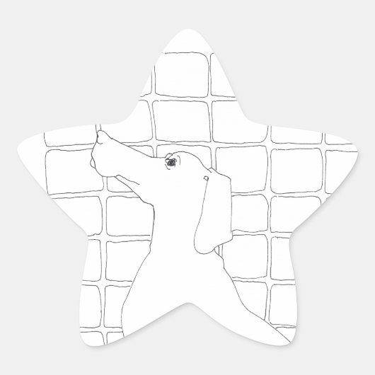 Original Hund Zeichnend Chinesischer Hund Jahr 201 Stern-Aufkleber (Vorderseite)