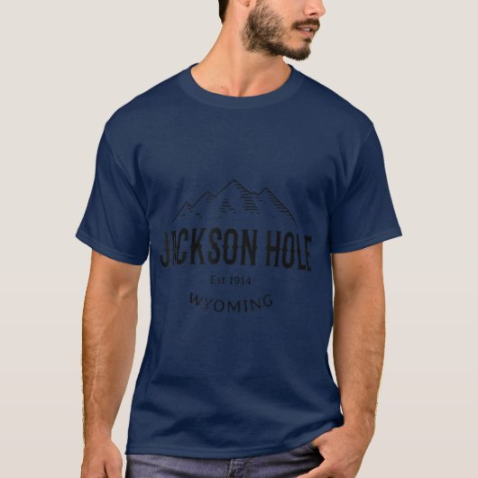 Original Jackson Hole Wyoming Rocky Mountains T-Shirt (Vorderseite)