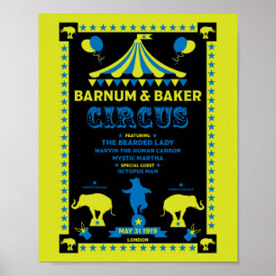 Original Jahrgänge Inspiriert Circus Art Poster