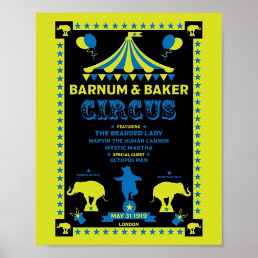 Original Jahrgänge Inspiriert Circus Art Poster (Vorne)