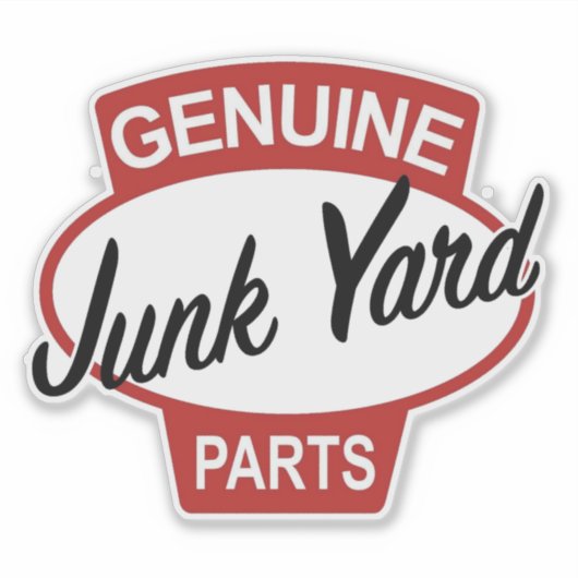 Original Junk Yard Teile Aufkleber (Vorderseite)